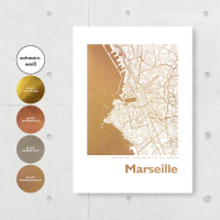 Marseille Karte Eckig