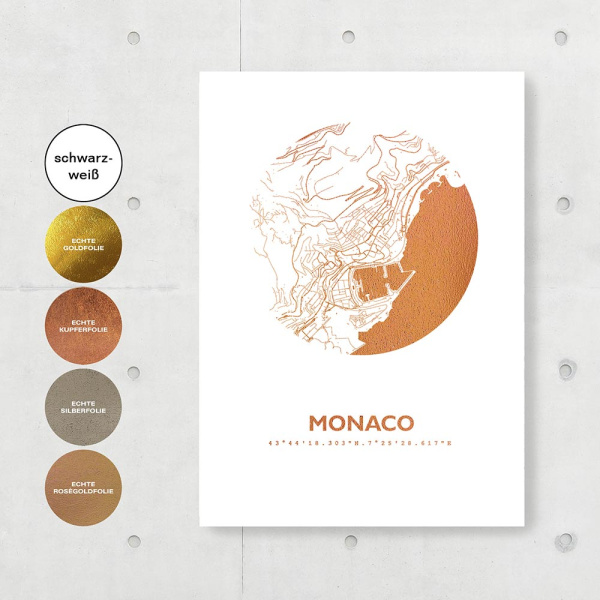 Monaco Map circle