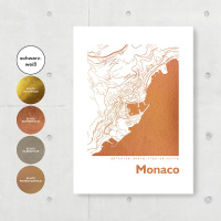 Monaco Karte Eckig