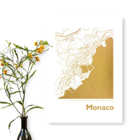 Monaco Karte Eckig