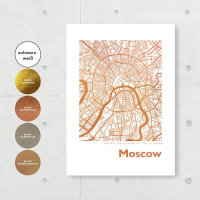 Moskau Karte Eckig