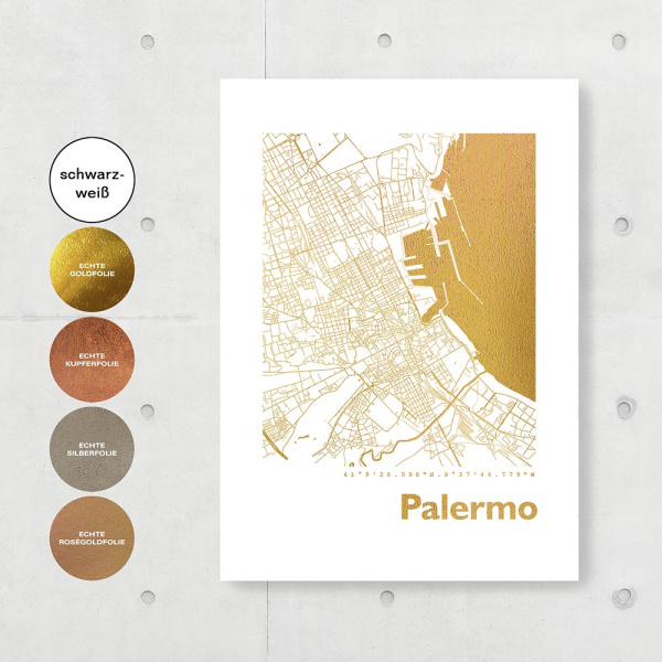 Palermo Karte Eckig