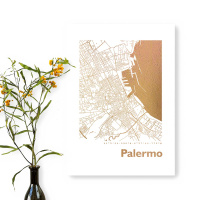 Palermo Karte Eckig