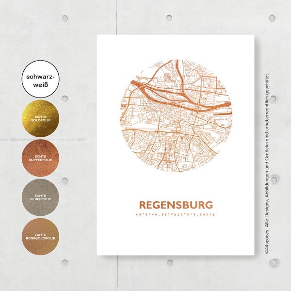 Regensburg Karte Rund
