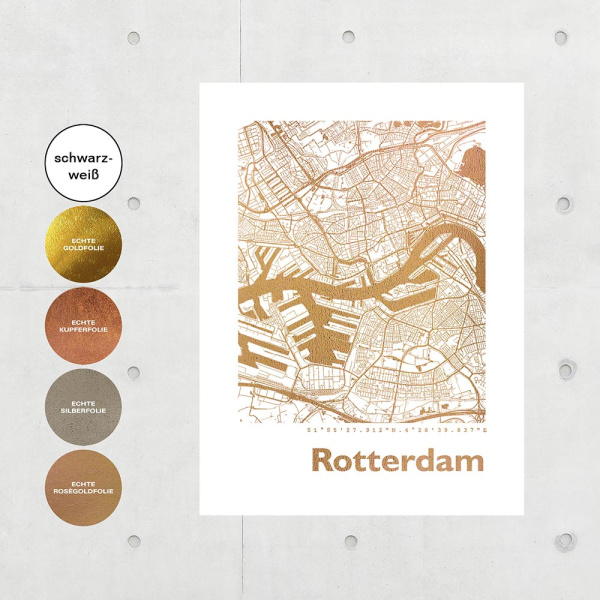 Rotterdam Karte Eckig