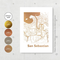 San Sebastian Karte Eckig