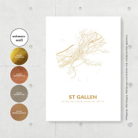 St.Gallen Karte Rund
