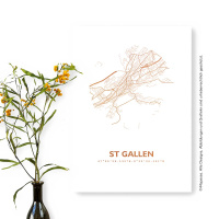 St.Gallen Karte Rund