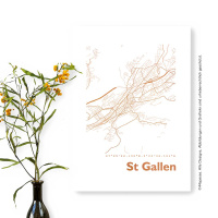 St.Gallen Karte Eckig
