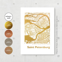 Sankt Petersburg Karte Eckig