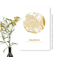 Valencia Karte Rund