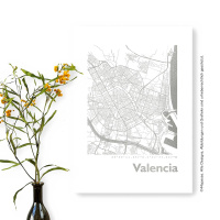 Valencia Karte Eckig