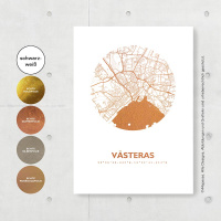 Vasteras Map circle