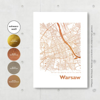 Warschau Karte Eckig