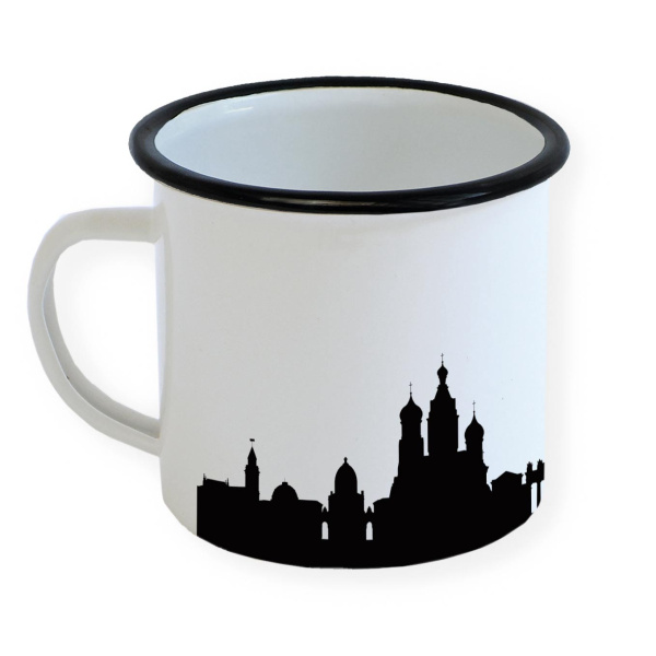St Petersburg Enamel Mug Skyline