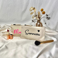 Cosmetic pouch with name